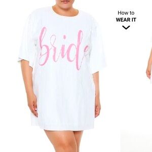 NWT “Bride” sequin shirt dress from Forever 21